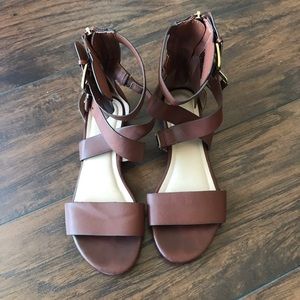 Strappy Zip Gladiator Sandal with buckles
